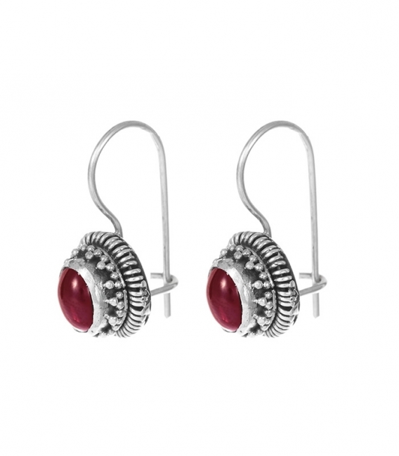 Pendiente Plata Vieja Amatista. Precio Par