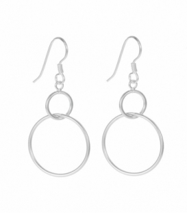 Pendiente Plata Crculos Entrlazados Karma Precio Par