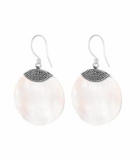 Boucle d'oreille Argent Nacre Filigrane Prix Paire