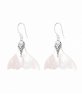 Boucle d'oreille Argent Nacre Queue de Baleine Prix Paire