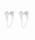 Boucle d'oreille Argent Coquille Chaîne Prix Paire
