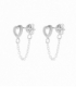 Boucle d'oreille Argent Coeur Chaîne Prix Paire