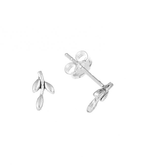 Pendiente Plata Hoja. Precio Par