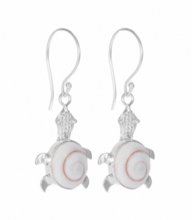 Pendiente Plata Tortuga Ojo Shiva. Precio Par