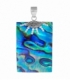 Pendentif Argent Abalone Carré