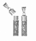Colgante Plata Cofre Deseos Labrado 27x7mm