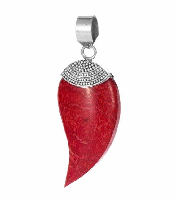 Colganta Plata Coral Filigrana
