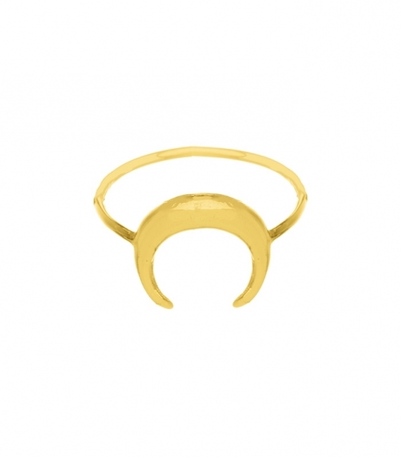 Bague Argent Lune Inversée