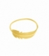 Bague Argent Plume Recouvert d'Or