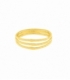 Anillo Plata Lineas Bañado 6mm
