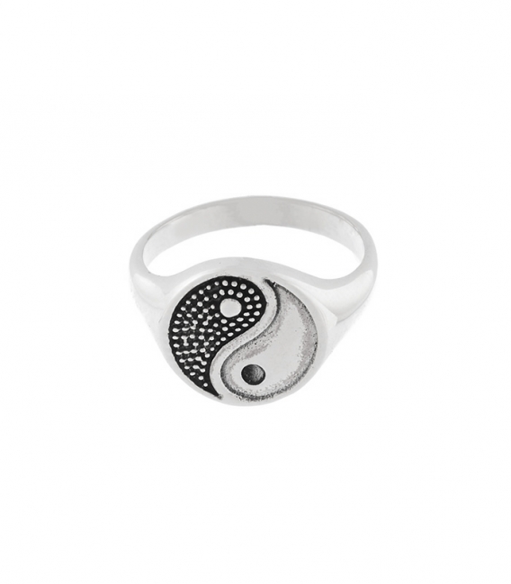 Bague Argent Sceau Yin Yang
