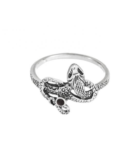 Bague Argent Serpent Avalon