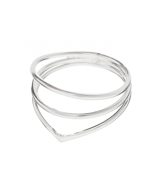 Anillo Plata V Liso