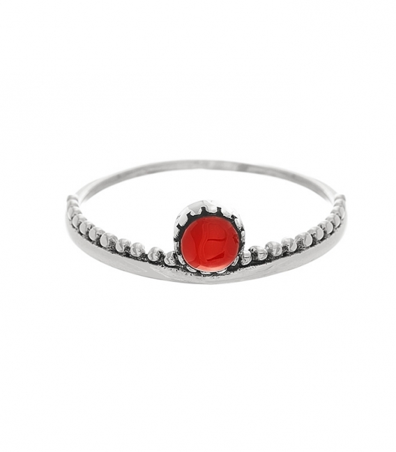 Bague Argent Corail 5mm