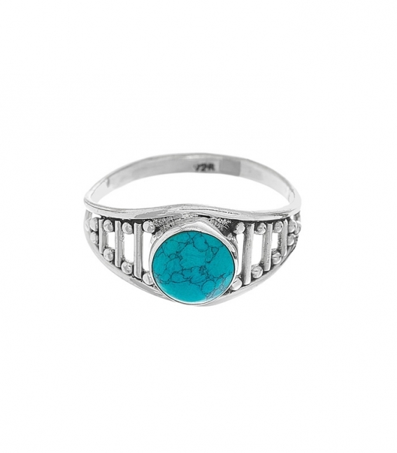 Anillo Plata Turquesa 1,00cm