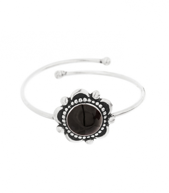 Anillo Plata Onix 9mm