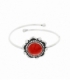 Anillo Plata Coral 9mm