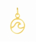 Pendentif Argent Vagues 11mm Recouverte