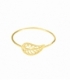 Anillo Plata Hoja Bañado