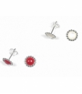 Boucles d'oreilles Argent Email