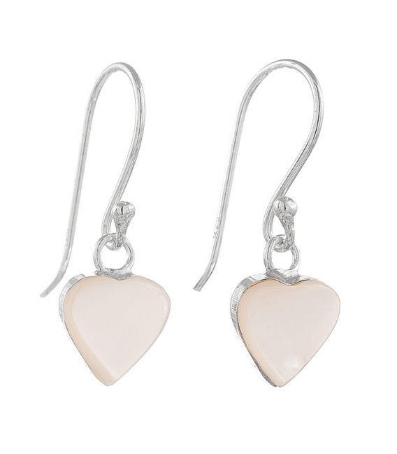 Pendiente Plata Corazon Nacar, Turquesa, Coral Precio par