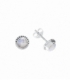 Boucles d'oreilles Argent Pierre 7mm. Prix paire