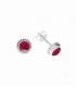 Boucles d'oreilles Argent Pierre 7mm. Prix paire