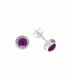 Boucles d'oreilles Argent Pierre 7mm. Prix paire
