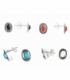 Pendiente Plata Esmalte10mm. Precio par