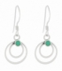 Boucles Argent d'oreilles Pierre Cercles 11mm