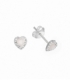 Pendiente Plata Corazon Esmalte 6.7mm. Precio par