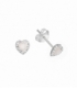 Boucles d'oreille Argent Coeur Email 6.7mm. Prix paire