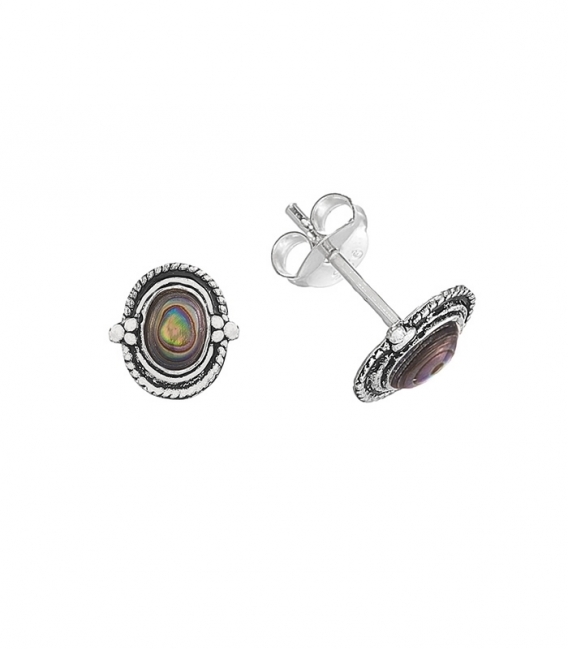 Pendiente Plata Esmalte10mm. Precio par
