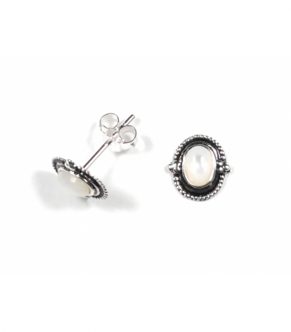 Pendiente Plata Esmalte10mm. Precio par