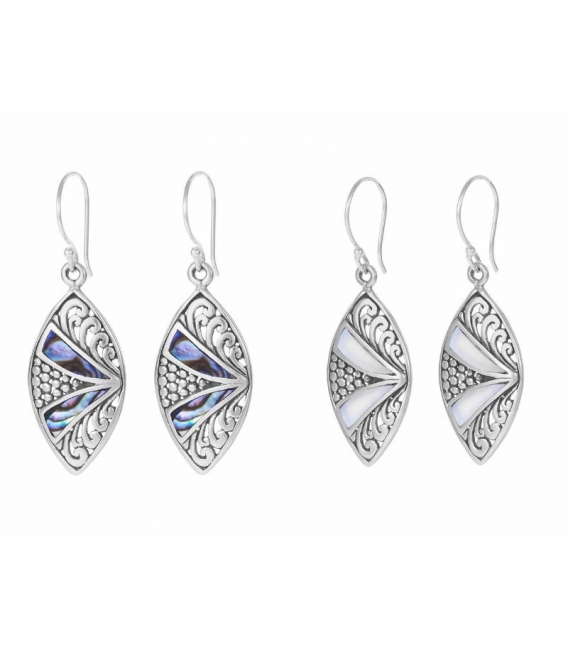 Boucles d'oreilles Argent Pierre 22mm. Prix paire
