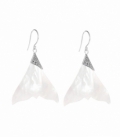 Pendiente Plata Cola de Ballena Nacar. Precio Par