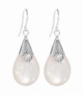 Boucle d'oreille Argent Filigrane Nacre. Prix Paire