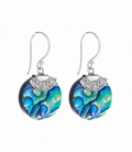 Boucle d'oreille Argent Abalone Filigrane Prix Paire