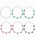 Bracelet Argent Sept Pierres 16+3cm