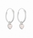 Aro Plata Corazon Circonita 12mm. Precio par