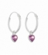 Aro Plata Corazon Circonita 12mm. Precio par
