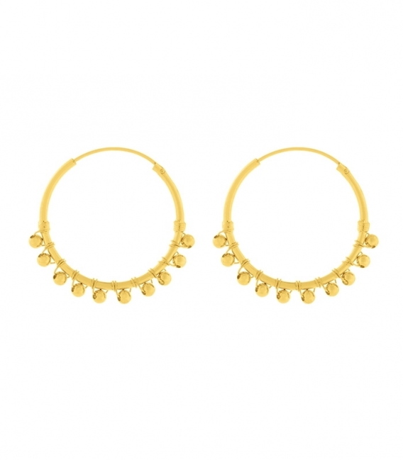 Aro Plata Bolas (2mm) Bañado. Precio par