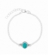 Pulsera Plata Piedra 15+4cm