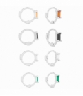 Créoles Argent Zirconium