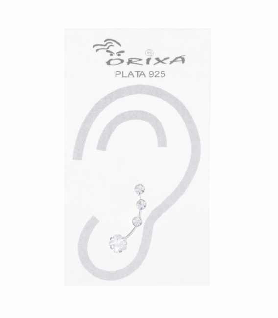 Pendiente Plata Trepador Circonitas Precio Par