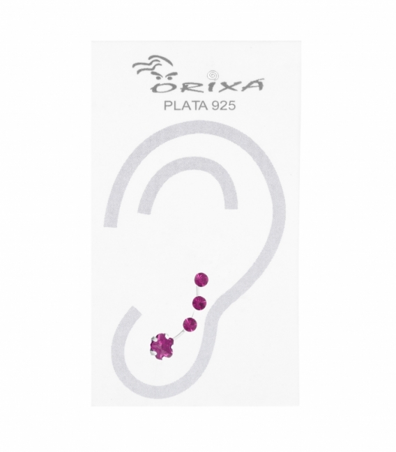 Pendiente Plata Trepador Circonitas Precio Par