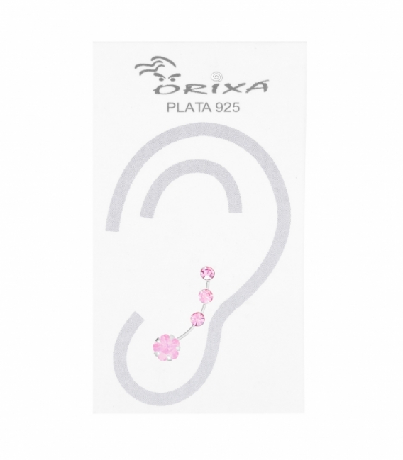 Pendiente Plata Trepador Circonitas Precio Par