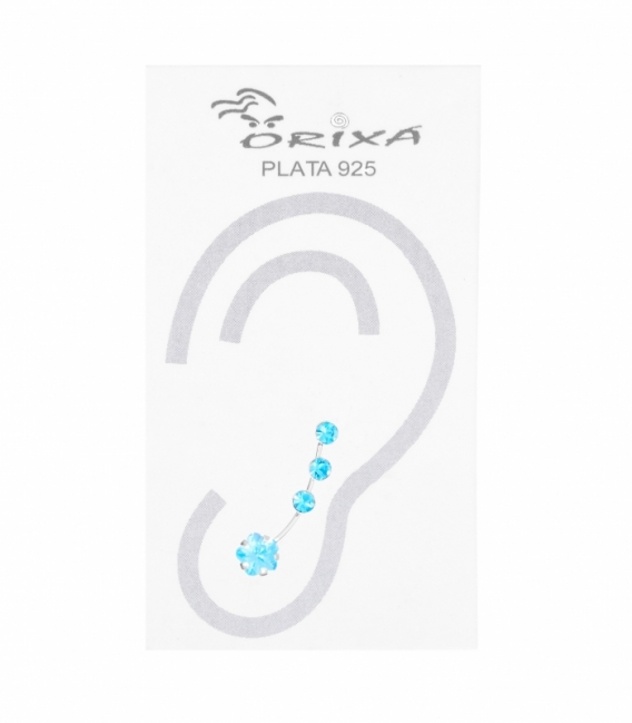 Pendiente Plata Trepador Circonitas Precio Par