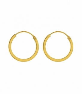 Aro Plata Plano Grosor 1.5mm Baño Oro