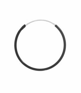 Aro Plata Negro Grosor 1.2mm Precio Par